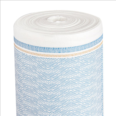 NAPPE 'LIKE LINEN - AZUR' 70 G/M2 1,20x25 M BLANC/BLEU SPUNLACE (1 UNITÉ)