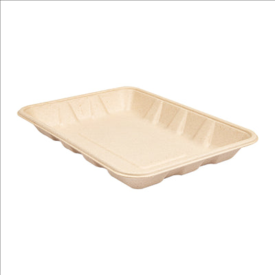 PLATEAUX 'BIONIC' 700 ML 23,7x17,3x3 CM NATUREL BAGASSE (400 UNITÉS)