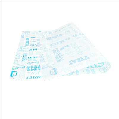 PAPIER INGRAISSABLES BASKET 'PAROLE' 35 G/M2 31x38 CM BLEU PARCH.INGRAISSABLE (1000 UNITÉS)