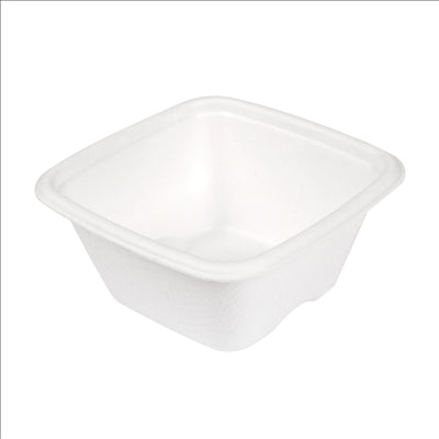 PETITS POTS 'BIONIC' 100 ML 7,7x7,7x3,7 CM BLANC BAGASSE (600 UNITÉS)