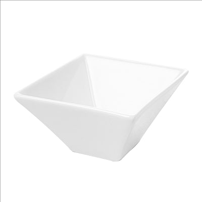 BOLS CARRÉS 300 ML 12,2x6 CM BLANC PORCELAINE (6 UNITÉS)