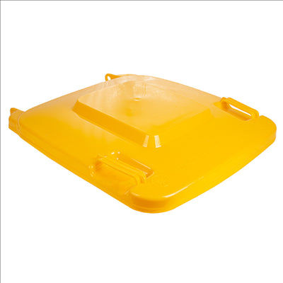 COUVERCLE POUR CONTENEUR 240L  71x56x7,4 CM JAUNE HDPE (1 UNITÉ)