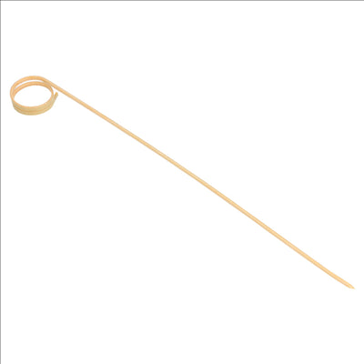 PIQUES "SPIRALE"  20 (h) CM NATUREL BAMBOU (100 UNITÉS)