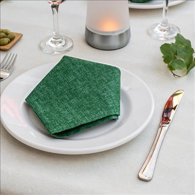 SERVIETTES P. 1/4 'JAZZ' 55 G/M2 40x40 CM VERT JAGUAR AIRLAID (700 UNITÉS)
