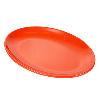 ASSIETTES OVALES 'ASAMI WARE'  25,5x18 CM ROUGE MÉLAMINE (15 UNITÉS)