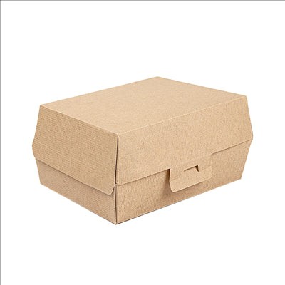 BOÎTES POUR FRITURES 'THEPACK' 220 G/M2 14,5x10,5x9 CM NATUREL CARTON ONDULÉ NANO-MICRO (500 UNITÉS)