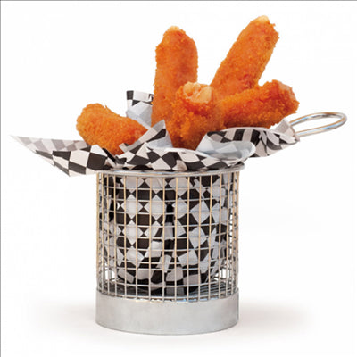 MINI FRITEUSES RONDES 'ARTINOX'  Ø 9x8 CM CHROME ACIER (6 UNITÉS)