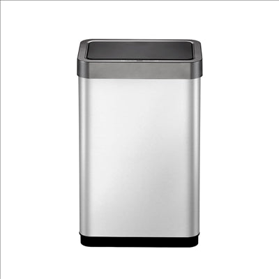 POUBELLE À DÉTECTEUR DE MOUVEMENT 47L 27,9x46,9x64,7 CM ARGENTE INOX (1 UNITÉ)