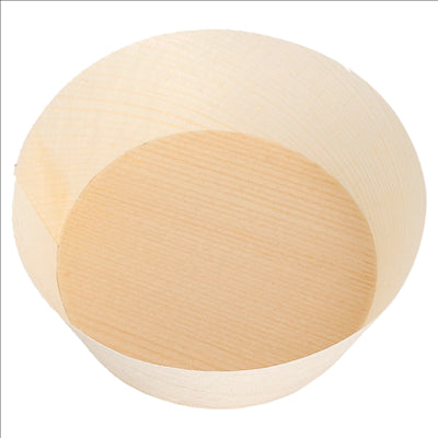 POTS EN FEUILLE DE PEUPLIER  Ø 7x2,5 CM NATUREL BOIS (100 UNITÉS)