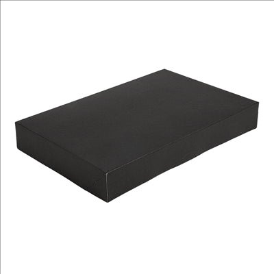 BOÎTES CATERING, PLATE 'THEPACK' 310 G/M2 28x42x6 CM NOIR CARTON ONDULÉ NANO-MICRO (100 UNITÉS)
