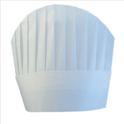 TOQUES CONTINENTAL CHEF'S "ROUND TOP"  23 CM BLANC AIRLAID (10 UNITÉS)