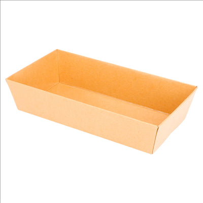 BARQUETTES  250 + 12,5 PE G/M2 15,5x8,5x3,5 CM NATUREL KRAFT (1000 UNITÉS)