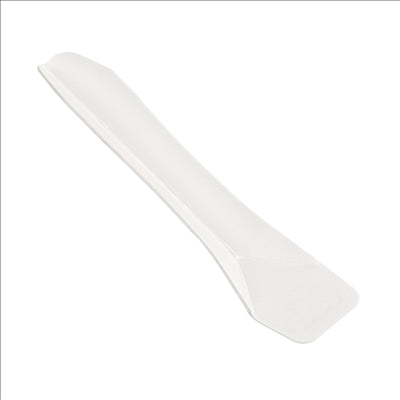 PETITES CUILLÈRES POUR GLACES EN SACHET 'PAPER SPOON' 590 G/M2 9,4 CM BLANC CARTON (400 UNITÉS)