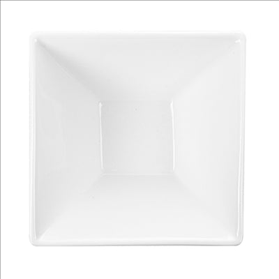 BOLS CARRÉS 300 ML 12,2x6 CM BLANC PORCELAINE (6 UNITÉS)