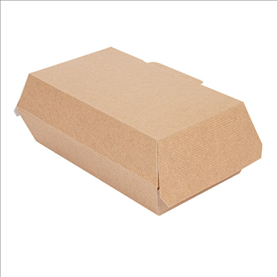 BOÎTES "LUNCH BOX" 'THEPACK' 220 G/M2 19,5x11,5x6,5 CM NATUREL CARTON ONDULÉ NANO-MICRO (300 UNITÉS)