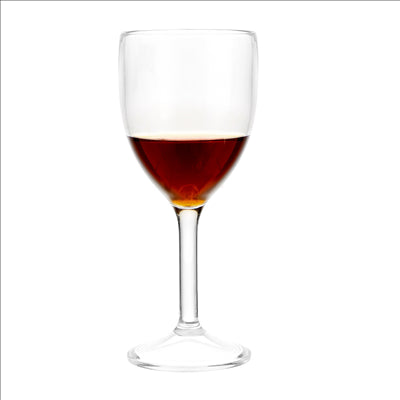 VERRES À PIED À VIN 300 ML Ø 7,6/7,2x18,8 CM TRANSPARENT POLYCARBONATE (6 UNITÉS)