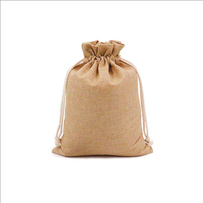 48 U. SACHETS AVEC FERMETURE  12,5x11 CM NATUREL JUTE (1 UNITÉ)