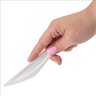 COUTEAUX 'PAPER CUTLERY' 960 G/M2 15,8 CM BLANC PAPIER (50 UNITÉS)