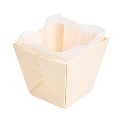BARQUETTES BOIS + MOULES SILICONÉS 50 ML 5x5x4,5 CM NATUREL BOIS (300 UNITÉS)