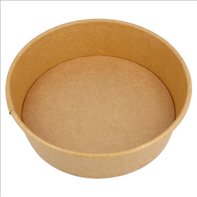 POTS SALADIERS 1300 ML 337 G/M2 + PE Ø 18,7/16x7 CM NATUREL KRAFT (300 UNITÉS)