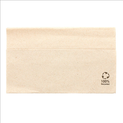 SERVIETTES ECOLABEL 1 PLI 'MASTER SERVIS' 23 G/M2 33x33 CM NATUREL OUATE RECYCLÉE (4800 UNITÉS)