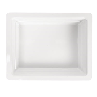 BACS GN 1/2 'ASAMI WARE'  32,5 x 26 x 6,5 (h) CM BLANC MÉLAMINE (6 UNITÉS)