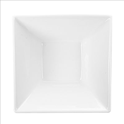 BOLS CARRÉS 500 ML 14,9x5,5 CM BLANC PORCELAINE (6 UNITÉS)