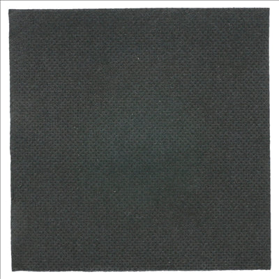 SERVIETTES ECOLABEL 'DOUBLE POINT' 18 G/M2 20x20 CM NOIR OUATE (2400 UNITÉS)
