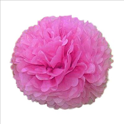 POM POM FLOWER  Ø 48 CM FUCHSIA PAPIER (10 UNITÉS)