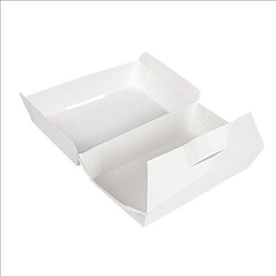 BOÎTES "LUNCH BOX" 'THEPACK' 230 G/M2 22x13x7,5 CM BLANC CARTON ONDULÉ NANO-MICRO (300 UNITÉS)