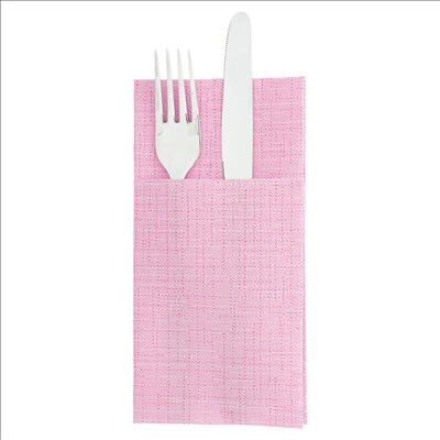 SERVIETTES KANGOUROU 'DRY COTTON' 55 G/M2 40x40 CM FUCHSIA AIRLAID (700 UNITÉS)