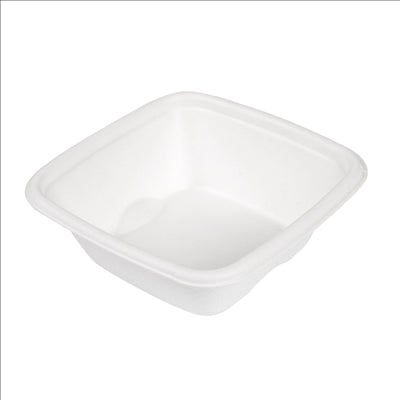 PETITS POTS 'BIONIC' 70 ML 7,7x7,7x2,7 CM BLANC BAGASSE (600 UNITÉS)