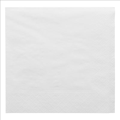 SERVIETTES ECOLABEL 2 PLIS  18 G/M2 30x30 CM BLANC OUATE (2400 UNITÉS)