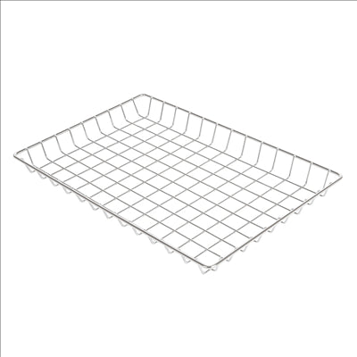 BASKET RECTANGULAIRE 'ARTINOX'  30,5x20x2,5 CM ARGENTE INOX (6 UNITÉS)