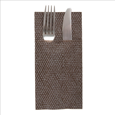 SERVIETTES KANGOUROU 'KEIKO' 55 G/M2 40x40 CM CHOCOLAT AIRLAID (700 UNITÉS)
