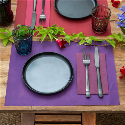 SETS DE TABLE 'SPUNBOND' 60 G/M2 30x40 CM VIOLET PP (800 UNITÉS)