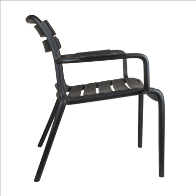 CHAISE EMPILABLE 'SUPRA-TEK'  55x64x75 CM NOIR PP (4 UNITÉS)