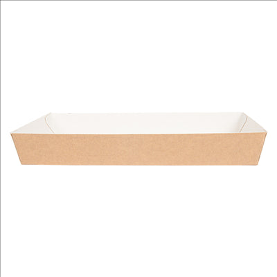 PLATEAUX REPAS 'THEPACK' 230 G/M2 25,5x18x3,7 CM NATUREL CARTON ONDULÉ NANO-MICRO (130 UNITÉS)