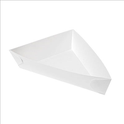 BARQUETTES TRIANGULAIRES 'THEPACK' 230 G/M2 14,5x19x3,5 CM BLANC CARTON ONDULÉ NANO-MICRO (900 UNITÉS)