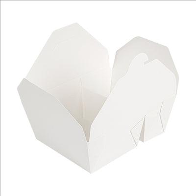 BOÎTES AMÉRICAINES 2 COMPART. 'THEPACK' 900+450ML 230 + 12PP G/M2 15,2x12,1x6,5CM BLANC CARTON ONDULÉ NANO-MICRO (300 UNITÉS)