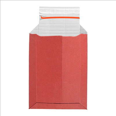 ENVELOPPES AUTO-ADHÉSIVES EXTENSIBLES E-COMMERCE 'THEPACK' 390 G/M2 22,5x28,9 CM ROUGE CARTON ONDULÉ MICROCANAL (100 UNITÉS)