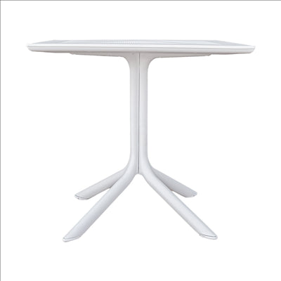 TABLE CARRÉE 'SUPRA-TEK'  80x80x75 CM BLANC PP (1 UNITÉ)