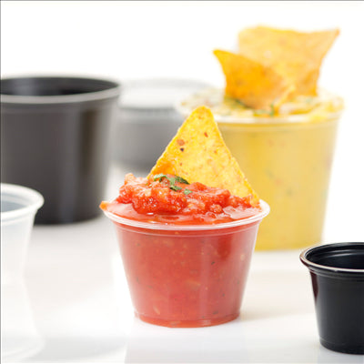 PETITS POTS 30 ML Ø4,5x3,3 CM NOIR PP (2500 UNITÉS)