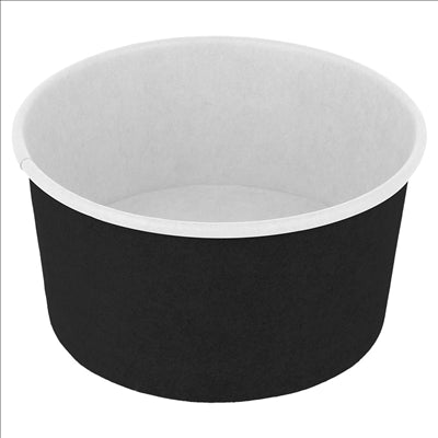 POTS À GLACES 150 ML 250 + 18PE G/M2 Ø 8,5x4,5 CM NOIR CARTON (2000 UNITÉS)