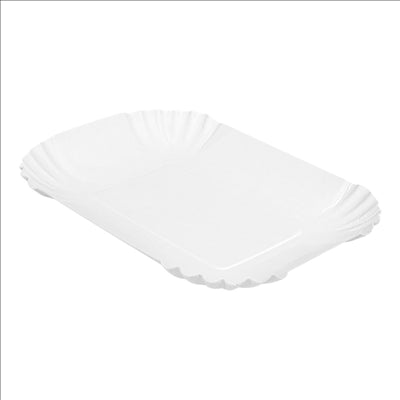 PLATEAUX  320 G/M2 18x13x3 CM BLANC CARTON (1000 UNITÉS)