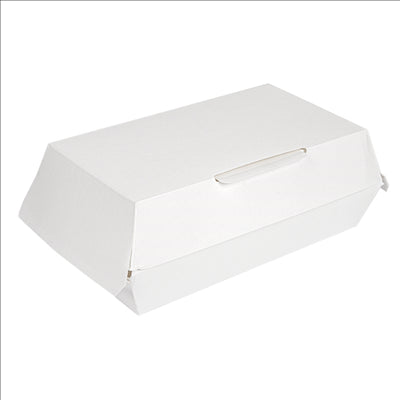 BOÎTES "LUNCH BOX" 'THEPACK' 230 G/M2 22x13x7,5 CM BLANC CARTON ONDULÉ NANO-MICRO (300 UNITÉS)