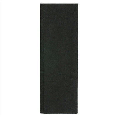 SACS COUVERTS + SERVIETTE 'JUST IN TIME - WOOD' 90 + 10PE G/M2 8,5x19,5 CM NOIR AIRLAID (250 UNITÉS)