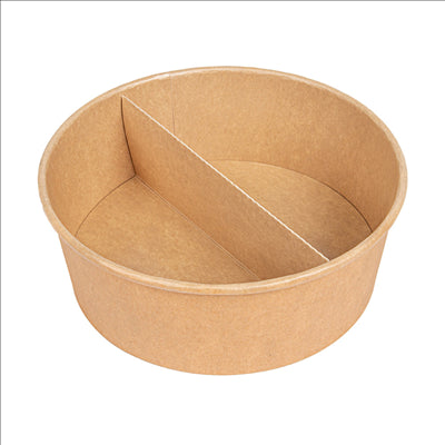 SÉPARATEUR 2 COMPARTIMENTS SALADIER 212.97  300 + 18 PE G/M2 Ø26,8/17,5x5,3 CM NATUREL KRAFT (600 UNITÉS)