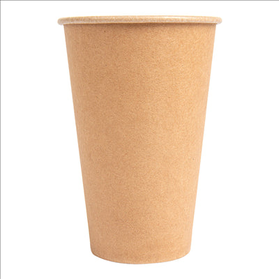 GOBELETS 12 OZ - 360 ML 250 + 21PE G/M2 Ø8/5x12 CM MARRON CARTON (2000 UNITÉS)