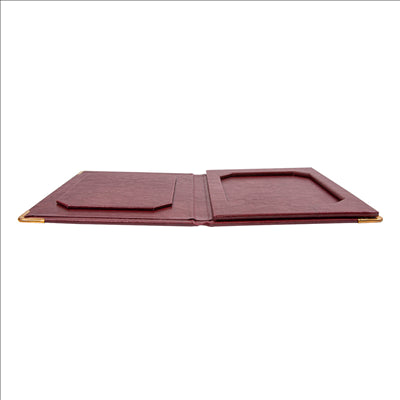 BOÎTE POUR ADDITION ET CHANGE  17x22,8x2 CM BORDEAUX CUIR (1 UNITÉ)